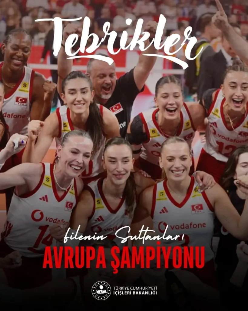 A Milli Kadın Voleybol Takımı Avrupa Şampiyonu
