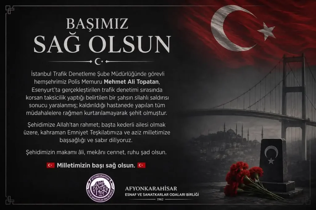 Afyonkarahisar Esnaf ve Sanatkarlar Odaları’ndan önemli duyuru