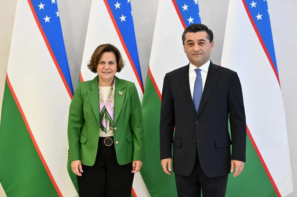 Berris Ekinci, Özbekistan Dışişleri Bakanı ile görüştü