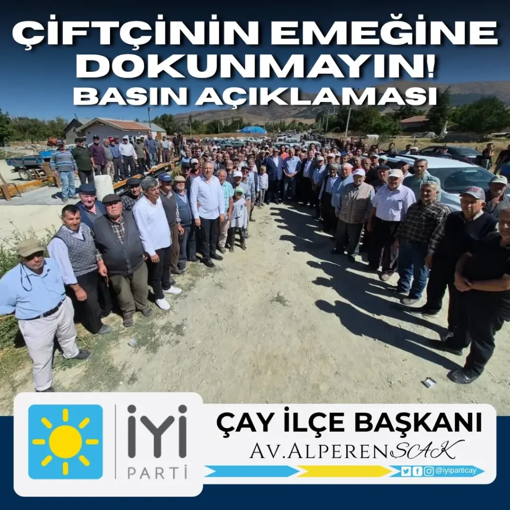 Çiftçinin Emek ve Emeğine Dokunulmamalıdır!