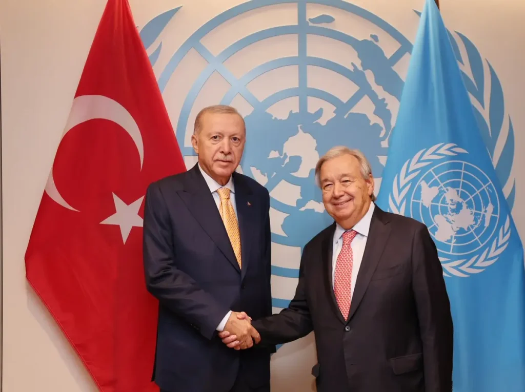 Cumhurbaşkanı Erdoğan, BM Genel Sekreteri ile görüştü