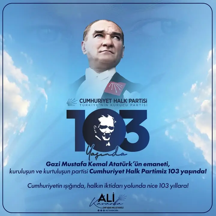 Cumhuriyet Halk Partisi 103. yılını kutladı