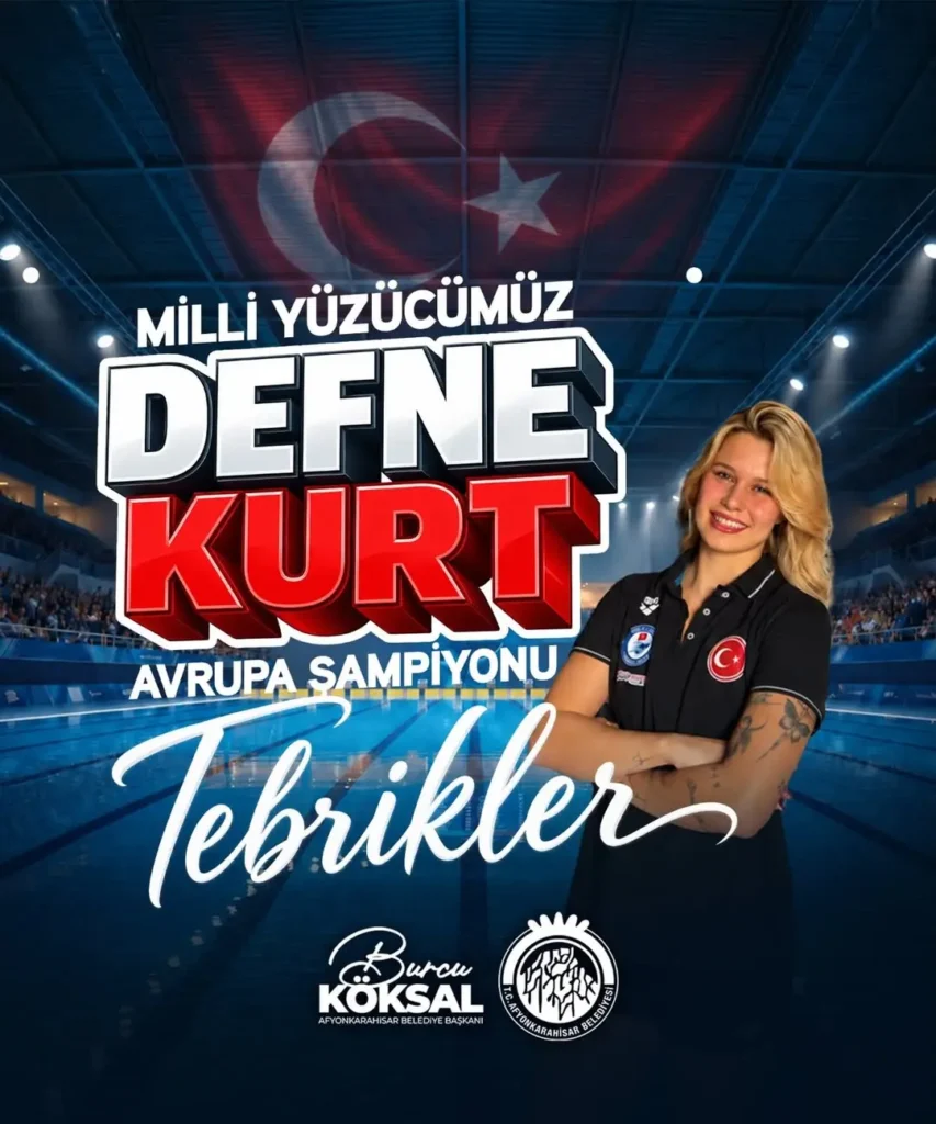 Defne Kurt Kocaeli’de Avrupa Yüzme Şampiyonası’nda Altın Madalya Kazandı