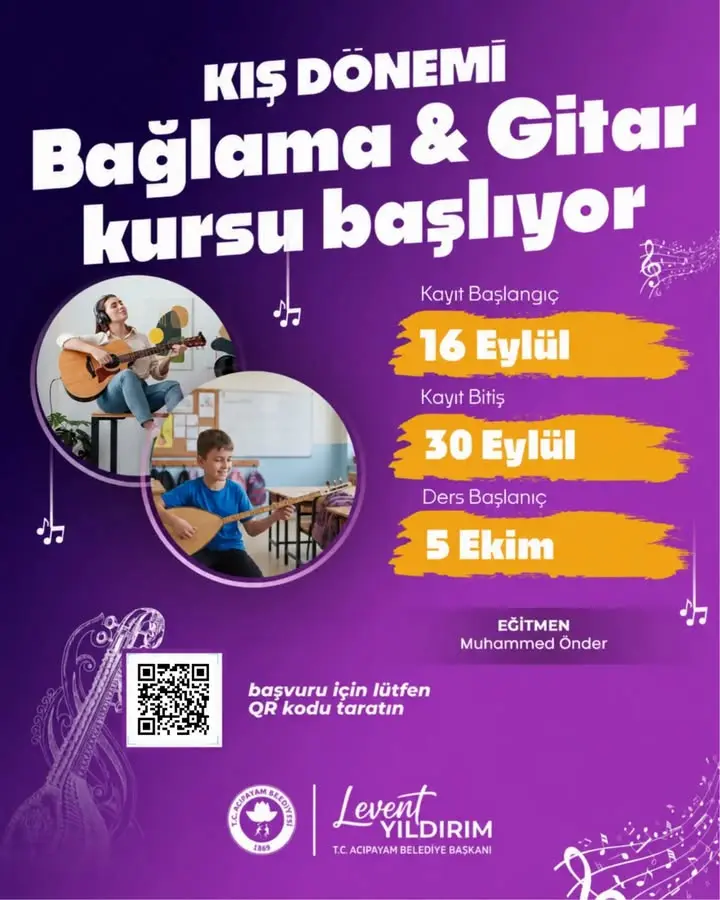 Denizli Acıpayam’da Müzik Kursları Başlıyor