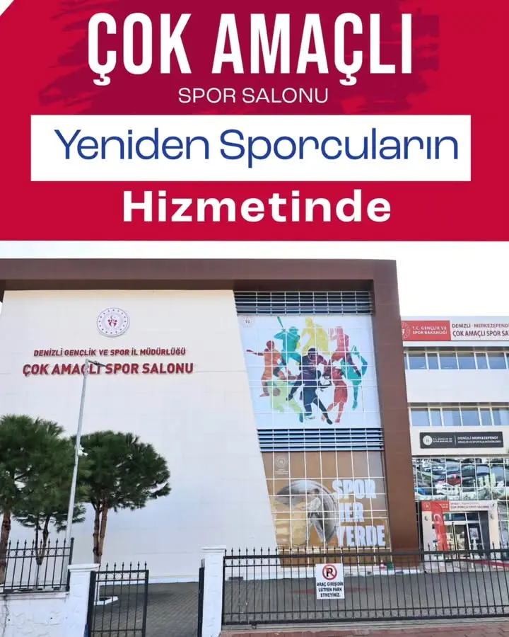 Denizli’deki Çok Amaçlı Spor Salonu Yenilendi