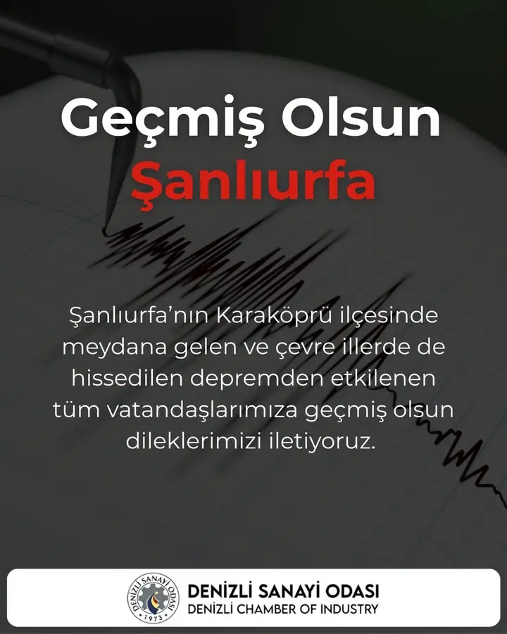 Denizli Sanayi Odası’ndan deprem mesajı