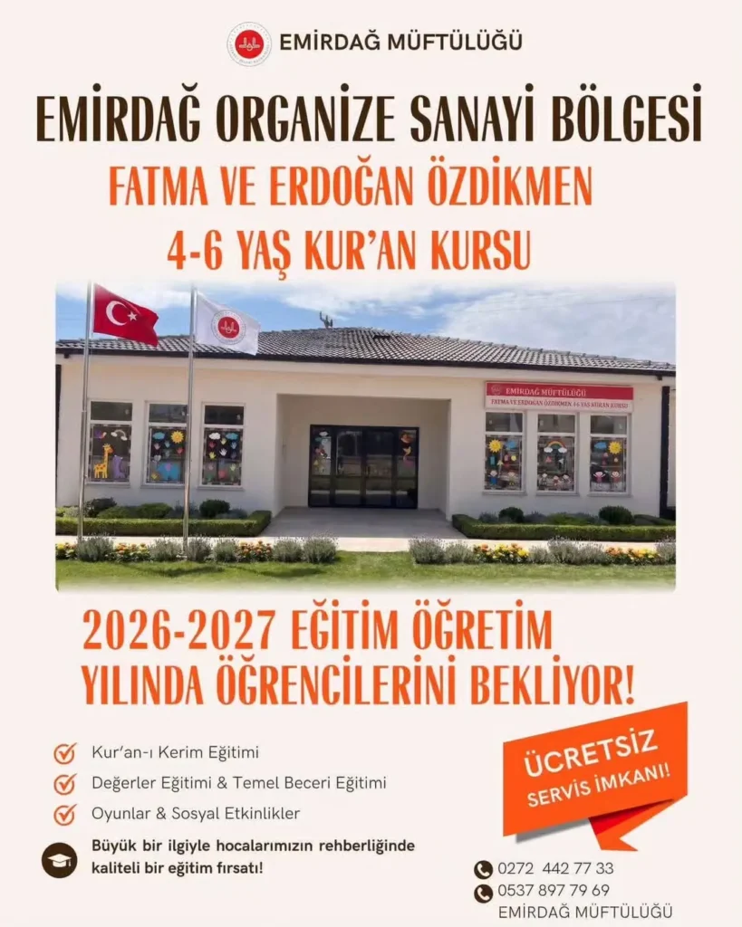 Emirdağ’da Hayırsever Mustafa Özdikmen’in Kuran Kursu Açılışı