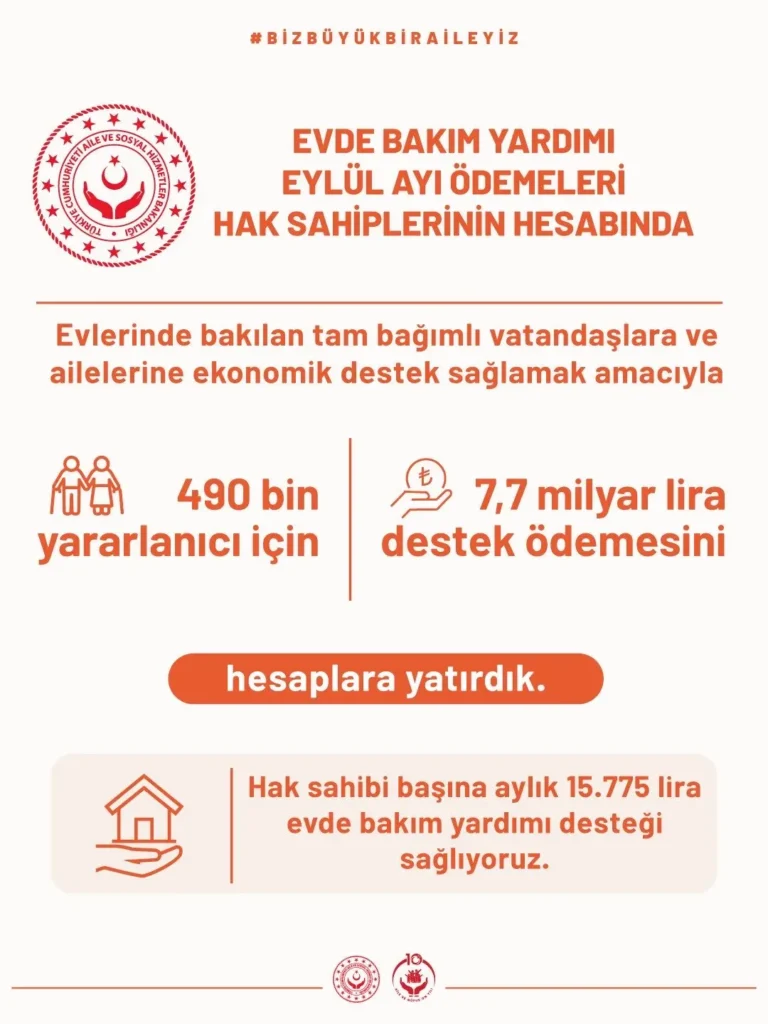 Engelli vatandaşlar için aylık 15,775 lira destek