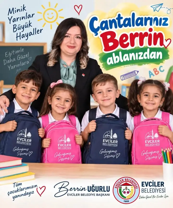 Evciler Belediyesi’nden öğrencilere okul çantası desteği