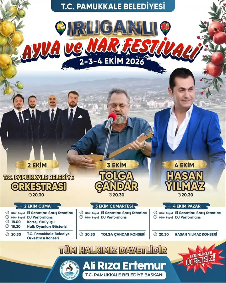 Irlıganlı Ayva ve Nar Festivali Başlıyor