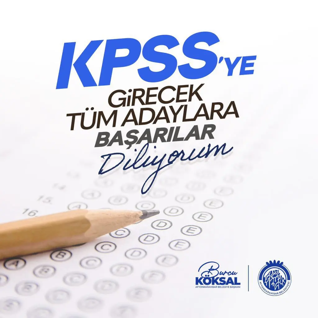 Kamu Personeli Seçme Sınavı için başarı dilekleri