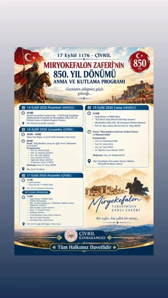 Miryokefalon Zaferi’nin 850. Yılı Kutlanacak