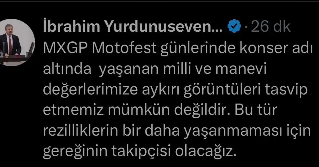MXGP Motofest Günlerinde Milli ve Manevi Değerlere Aykırı Konser Görüntüleri Tartışma Yarattı