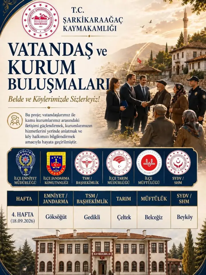 Şarkikaraağaç’ta Vatandaş-Kurum Buluşmaları Başlıyor