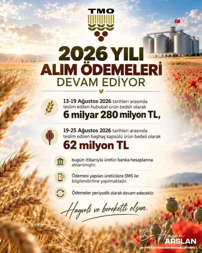 TMO’dan Üreticilere Müjdeli Haber: Ödemeler Hesaplarda!