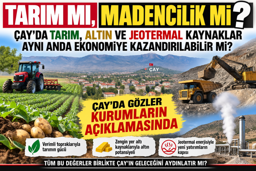 ÇAY’DA ALTIN ARAMA TARTIŞMASI BÜYÜYOR